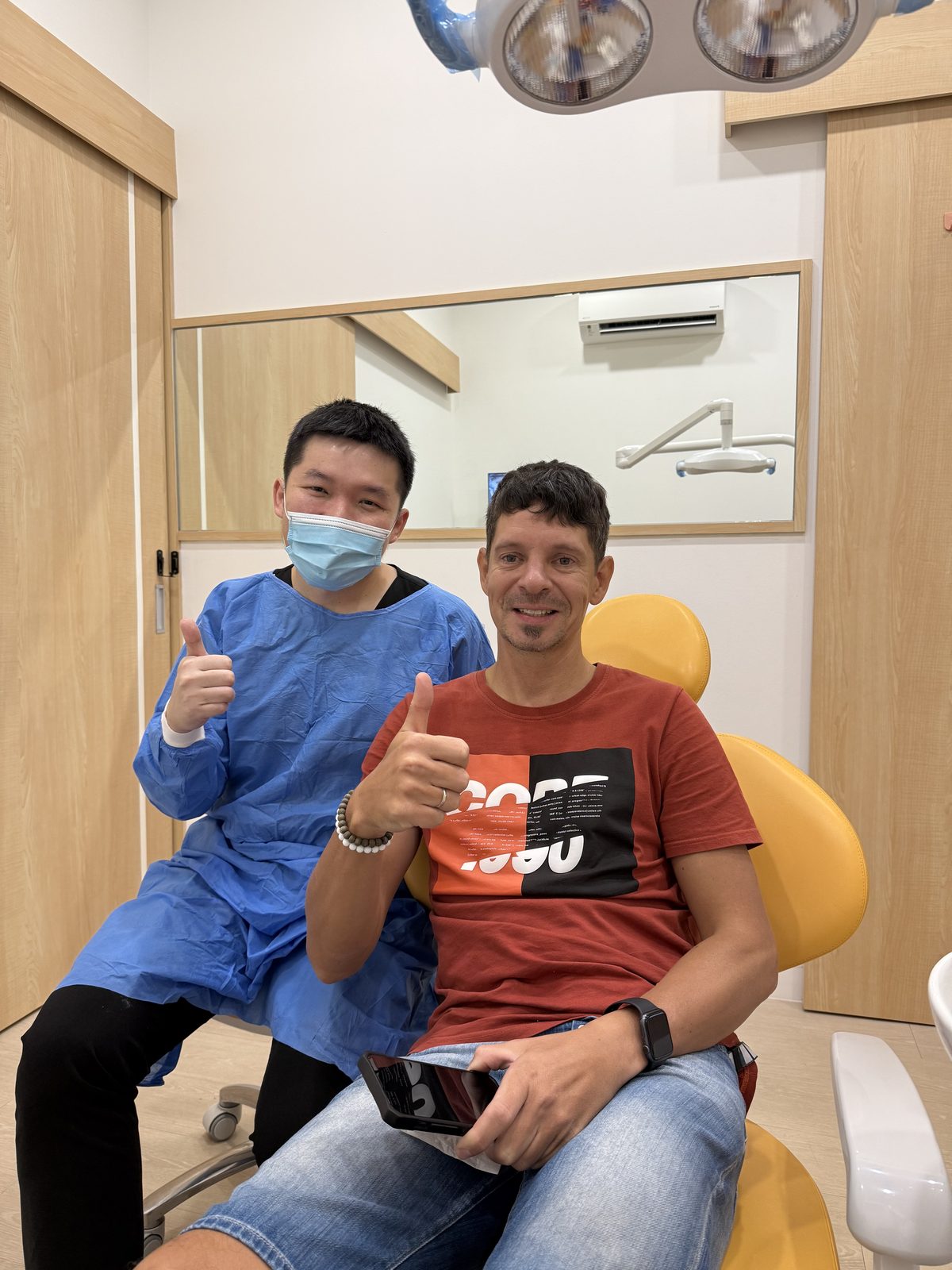 A patient after treatment at A M Dental