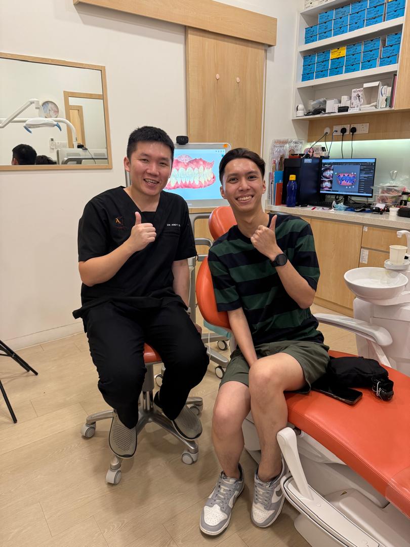A patient in the treatment room at A M Dental