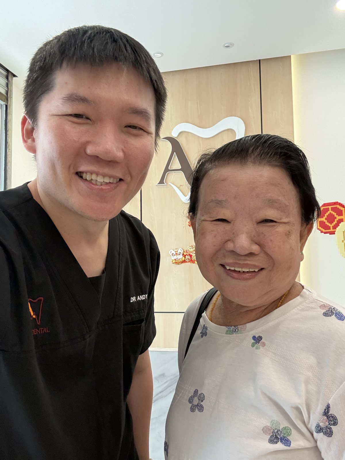 A patient at the A M Dental reception