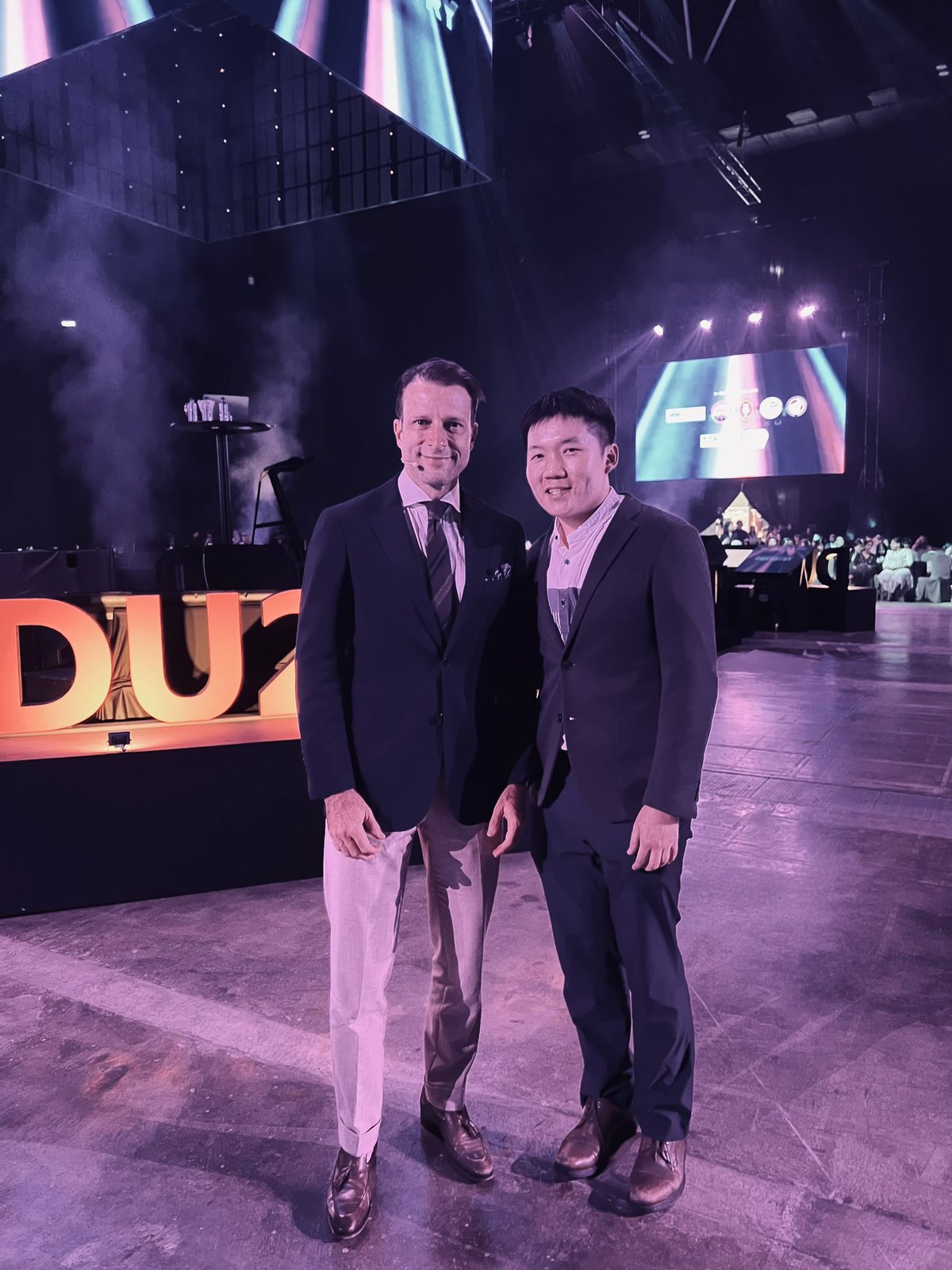 With an international speaker at a global dental conference
